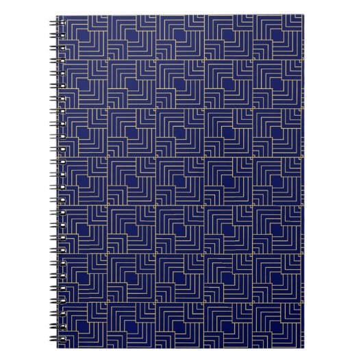 Blauwe Vierkanten Notitieboek (Voorkant)