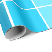 Blauwe vierkantsgradiëntstrips cadeaupapier (Rol Hoek)