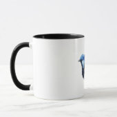 Blauwe Vink Vogel aanpasbaar Mok (Links)