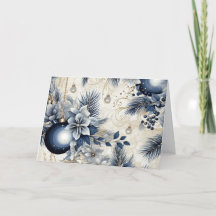 Blauwe Vintage Kerstbloemen