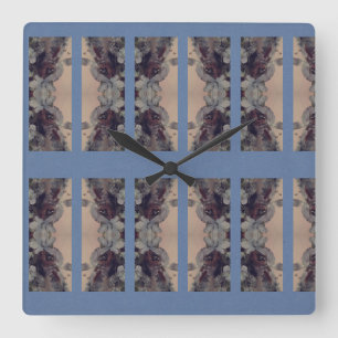 Blauwe Vintage Vierkante Klok