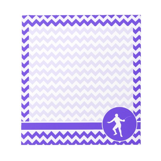 Blauwe Violet Chevron; omheining Notitieblok (Voorkant)