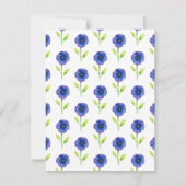 Blauwe Violet Pansies Kaart (Achterkant)