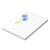 Blauwe violettulpen notitieblok (Gedraaid)