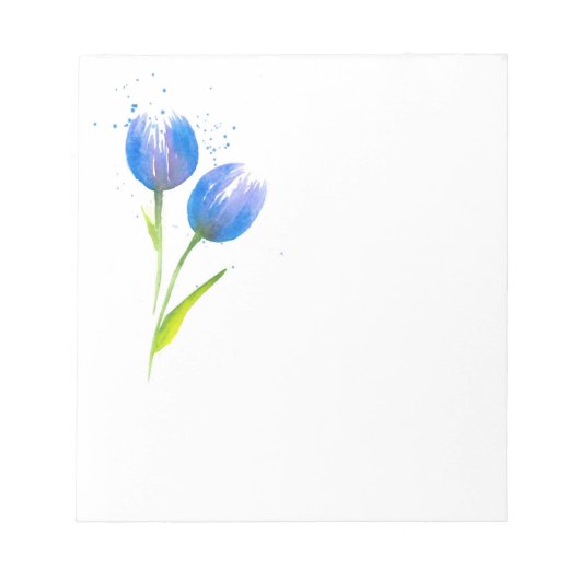 Blauwe violettulpen notitieblok (Voorkant)