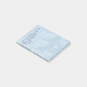 Blauwe Violin Line Tekening op getextureerd effect Post-it® Notes (Schuin)