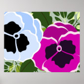 Blauwe Viooltjesbloem Poster (Voorkant)