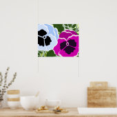 Blauwe Viooltjesbloem Poster (Keuken)