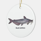 Blauwe vis keramisch ornament (Links)