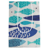 Blauwe vis medium cadeauzakje (Achterkant)