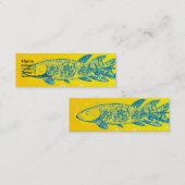 Blauwe vis mini visitekaartje (Voorkant / Achterkant)