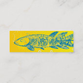 Blauwe vis mini visitekaartje (Achterkant)