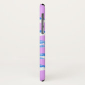 Blauwe vis op lila Case-Mate iPhone case (Achterkant/links)