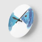 blauwe vis ronde klok (Hoek)