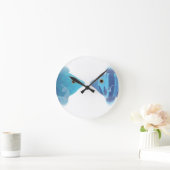 blauwe vis ronde klok (Huis)