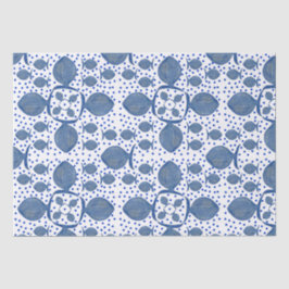 Blauwe vis tissuepapier