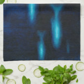 Blauwe vissilhouettes theedoek (Gevouwen)