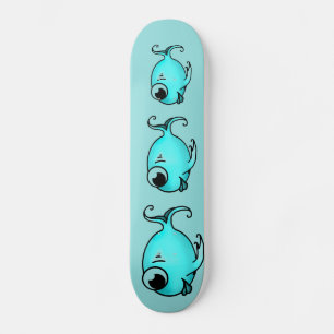 Blauwe visskateboard skateboard