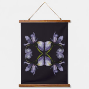 Blauwe Vlag Iris Bloem Abstract Hangend Wandkleed