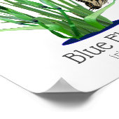 Blauwe vlag Iris en Swallowtail Butterflies Poster (Hoek)