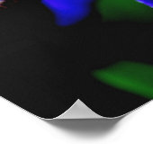 Blauwe Vlag Iris Flower Petal Mirror Abstract Poster (Hoek)