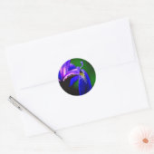 Blauwe vlag Iris-ventilator Ronde Sticker (Envelop)