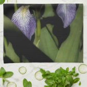 Blauwe vlag Iris-ventilator Theedoek (Gevouwen)