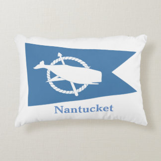 Blauwe vlag van Nantucket Decoratief Kussen