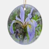 Blauwe vlag - Wilde Iris Keramisch Ornament (Links)