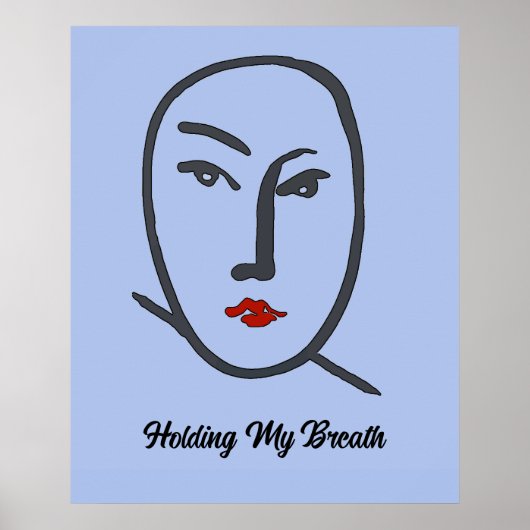 Blauwe vlakken Abstract Poster (Voorkant)