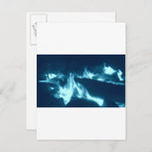 Blauwe vlam briefkaart (Voorkant / Achterkant)
