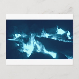 Blauwe vlam briefkaart