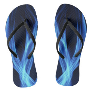 Blauwe Vlam Draai Donkere Slippers Teenslippers