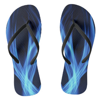 Blauwe Vlam Draai Donkere Slippers Teenslippers