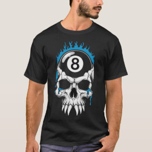 Blauwe Vlam Kroon 8-Bal T-shirt