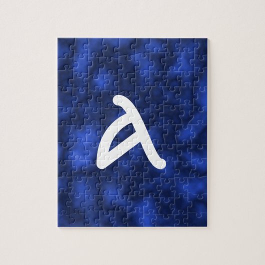 Blauwe vlam legpuzzel (Verticaal)