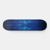 Blauwe vlam op blauw skateboard (Horizontaal)