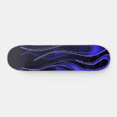 Blauwe vlameskarton skateboard (Horizontaal)