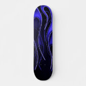 Blauwe vlameskarton skateboard (Voorkant)