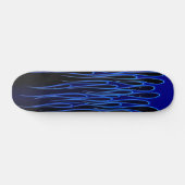 Blauwe vlameskarton skateboard (Horizontaal)