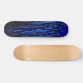 Blauwe vlameskarton skateboard (Horizontaal)