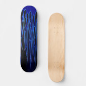 Blauwe vlameskarton skateboard (Voorkant)