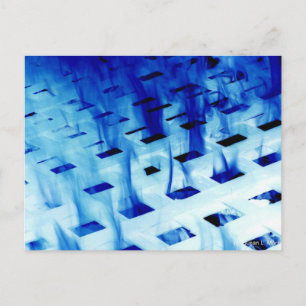 Blauwe vlammen door foto van het witte netontwerp briefkaart