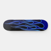 blauwe vlammen skateboard (Horizontaal)