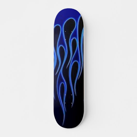 blauwe vlammen skateboard (Voorkant)