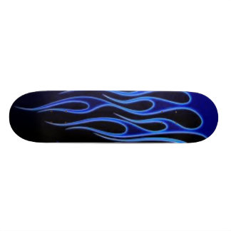 blauwe vlammen skateboard