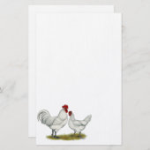 Blauwe vleeskuikens briefpapier (Voorkant / Achterkant)