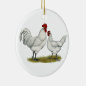 Blauwe vleeskuikens keramisch ornament (Rechts)