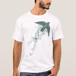 Blauwe vlek t-shirt