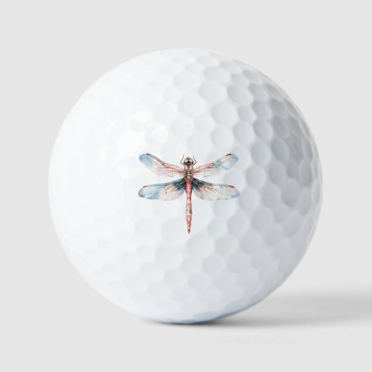 Blauwe Vleugels Libel Golfballen (Voorkant)